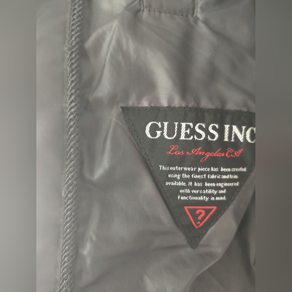 Guess Quilted Hooded Parka, Pewter | Size M - Picture 3 of 7